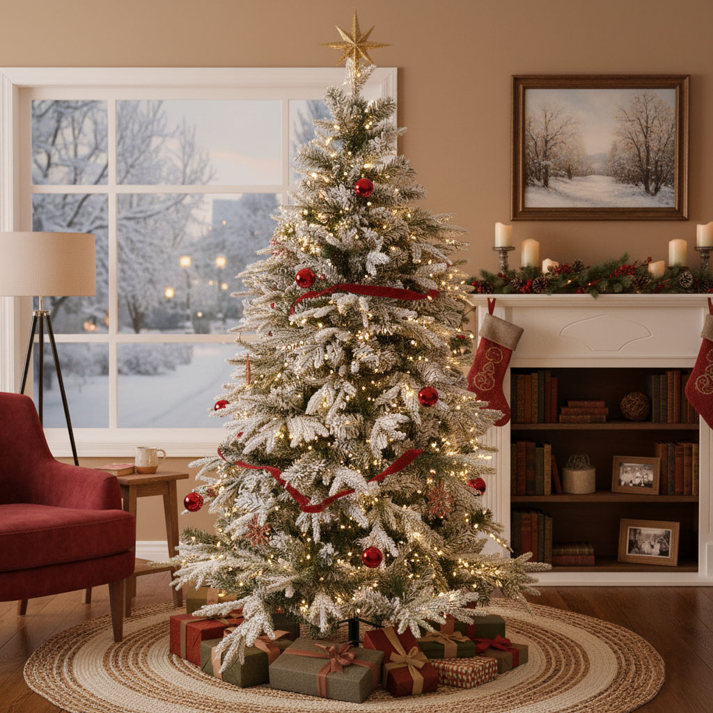 ALBERO DI NATALE INNEVATO CM.270 2253 PUNTE