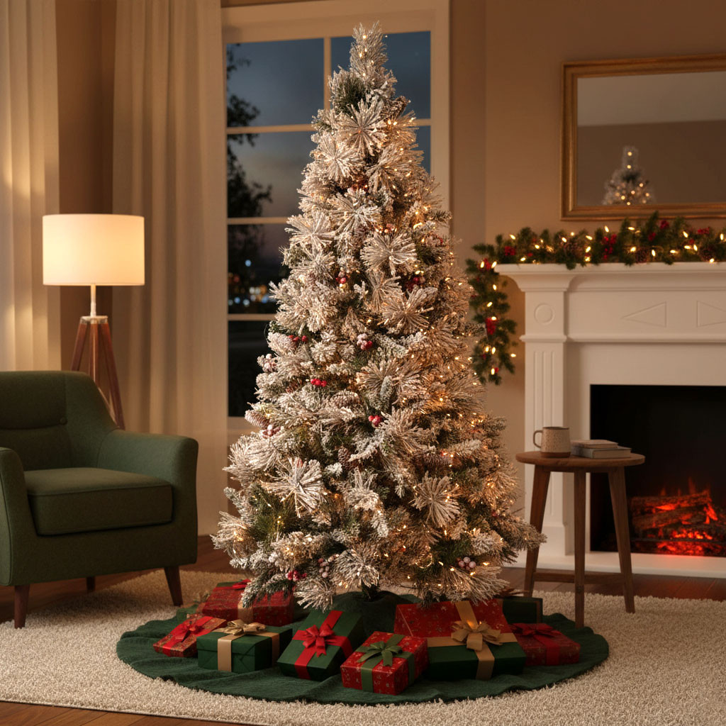 ALBERO DI NATALE INNEVATO CM.270 2190 PUNTE