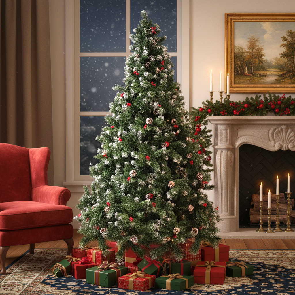 ALBERO DI NATALE RUSTICO CM.270 2456 PUNTE