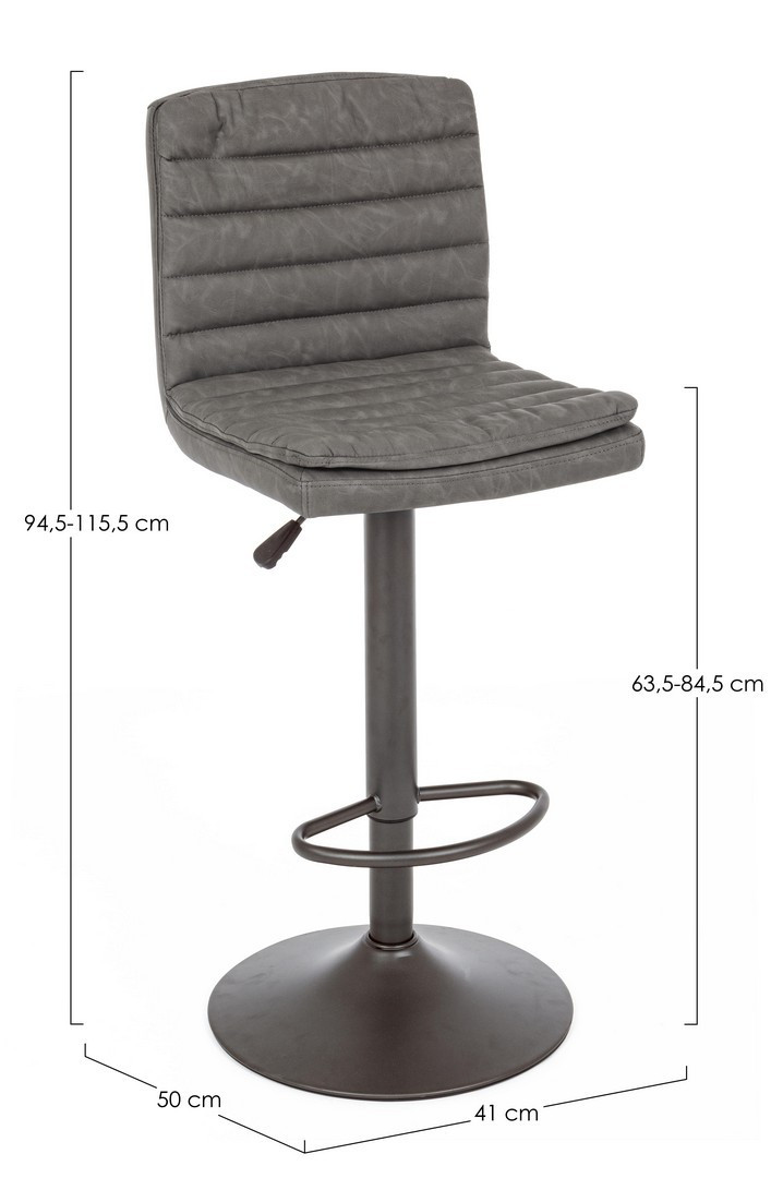 SGABELLO BAR CONNOR GRIGIO SCURO