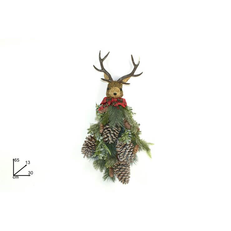 DIETROPORTA RENNA CON FIOCCO SCOZZESE