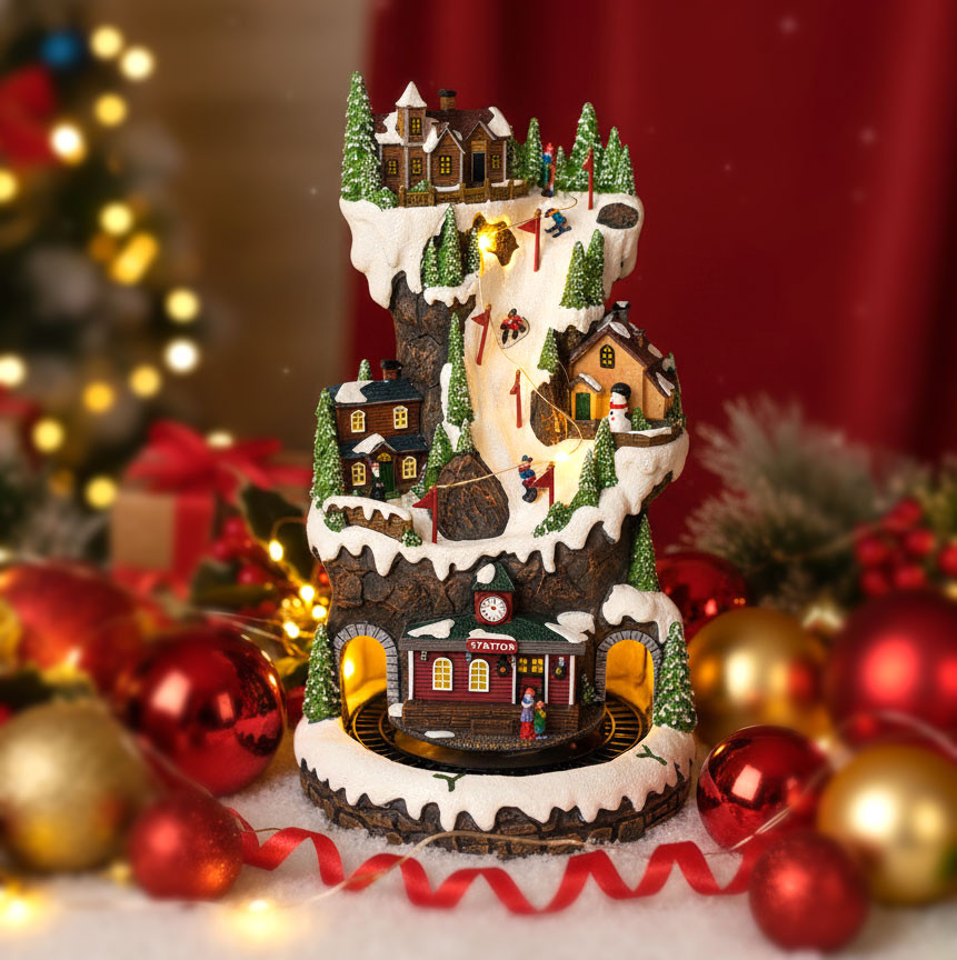 VILLAGGIO NATALIZIO CON TRENINO/LUCI/MOV/SUONO