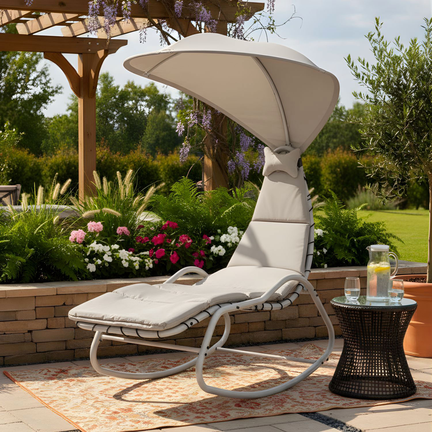 CHAISE LONGUE DONDOLO BAFFIN AVORIO