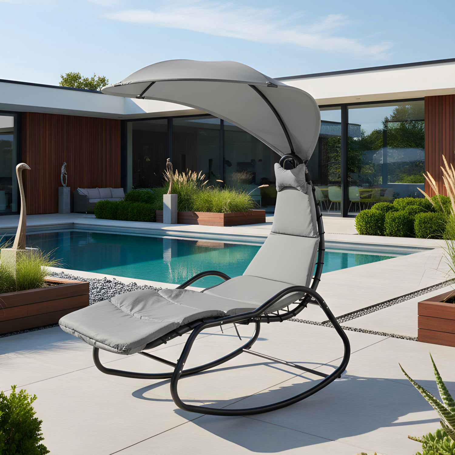 *CHAISE LONGUE DONDOLO BAFFIN ANTRACITE