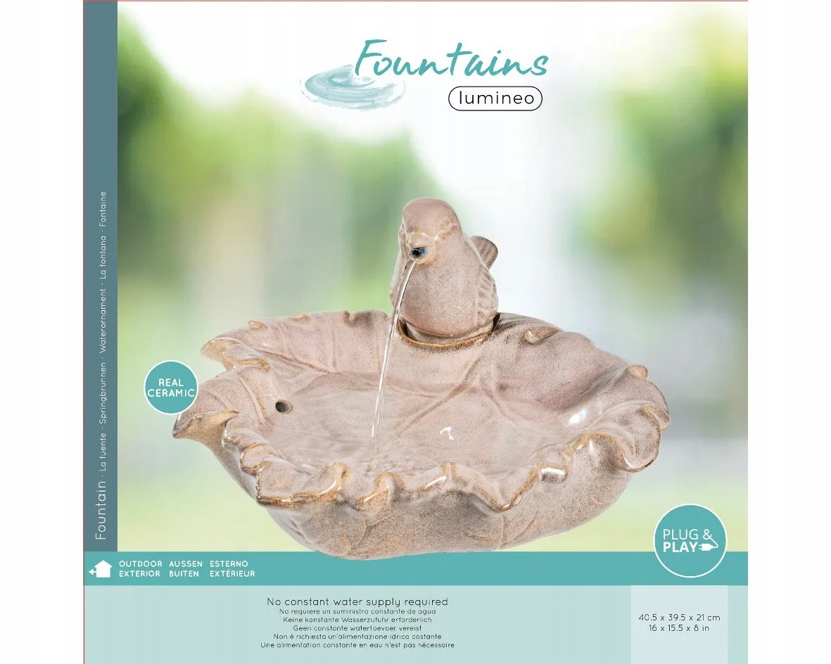 FONTANA UCCELLO CERAMICA CM.40.5X39