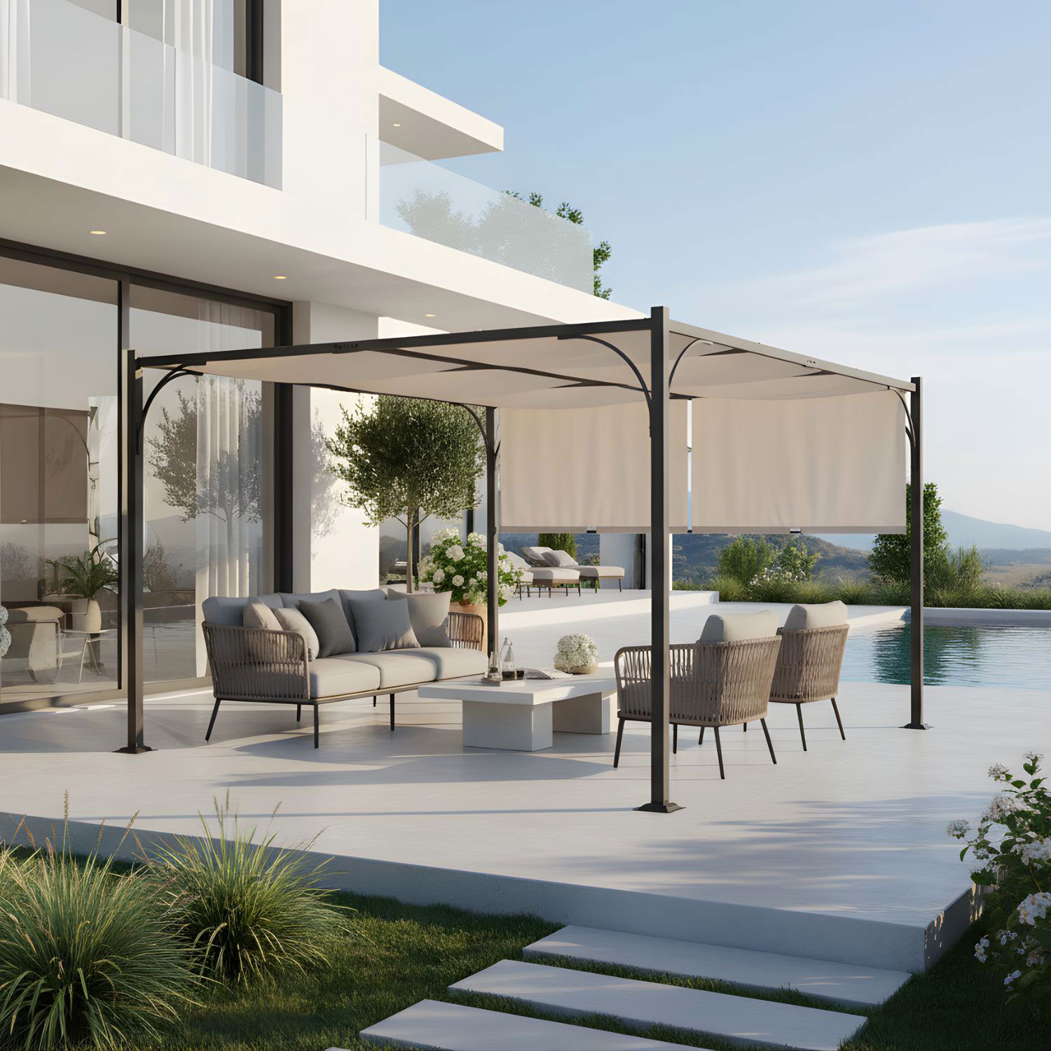 GAZEBO SLIDE 3X3 ANTRACITE-GRIGIO