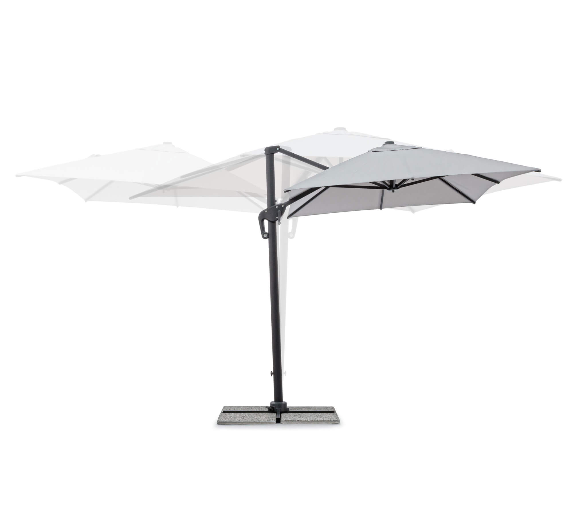 OMBRELLONE BRACCIO INES 2X3 ANTRACITE/GRIGIO