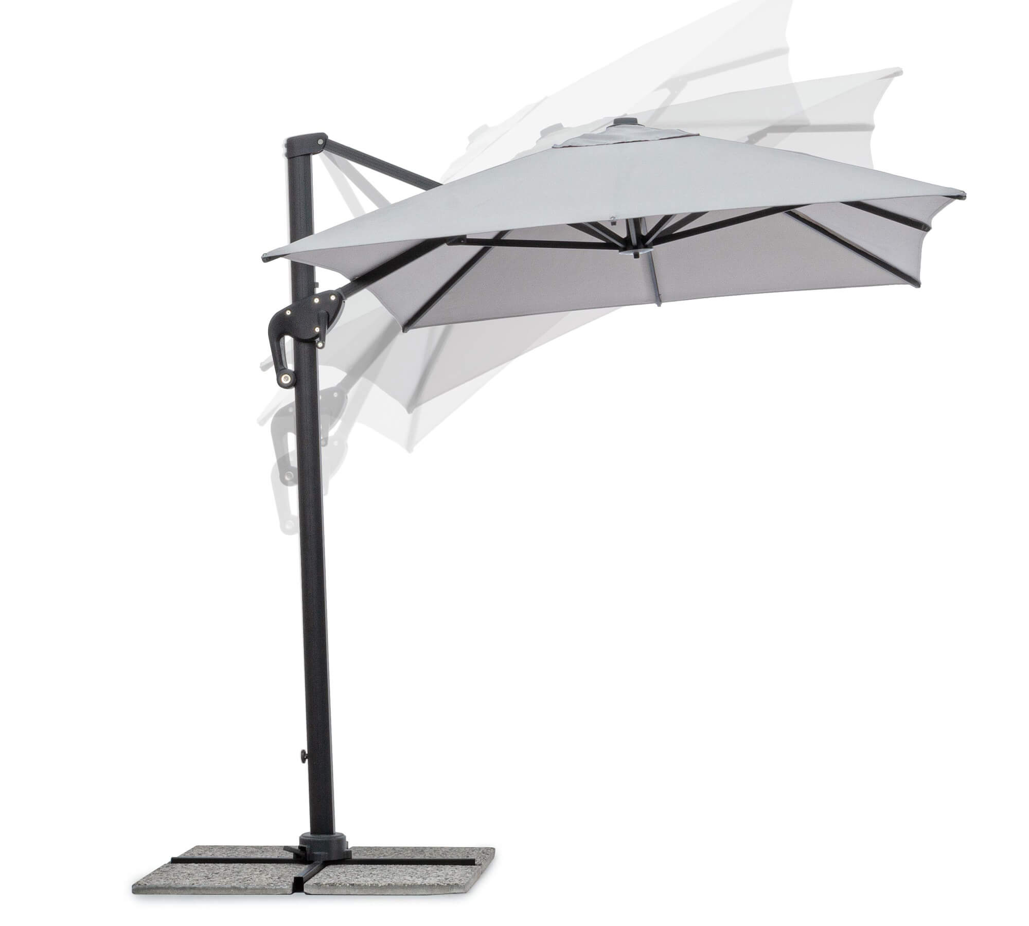 OMBRELLONE BRACCIO INES 2X3 ANTRACITE/GRIGIO