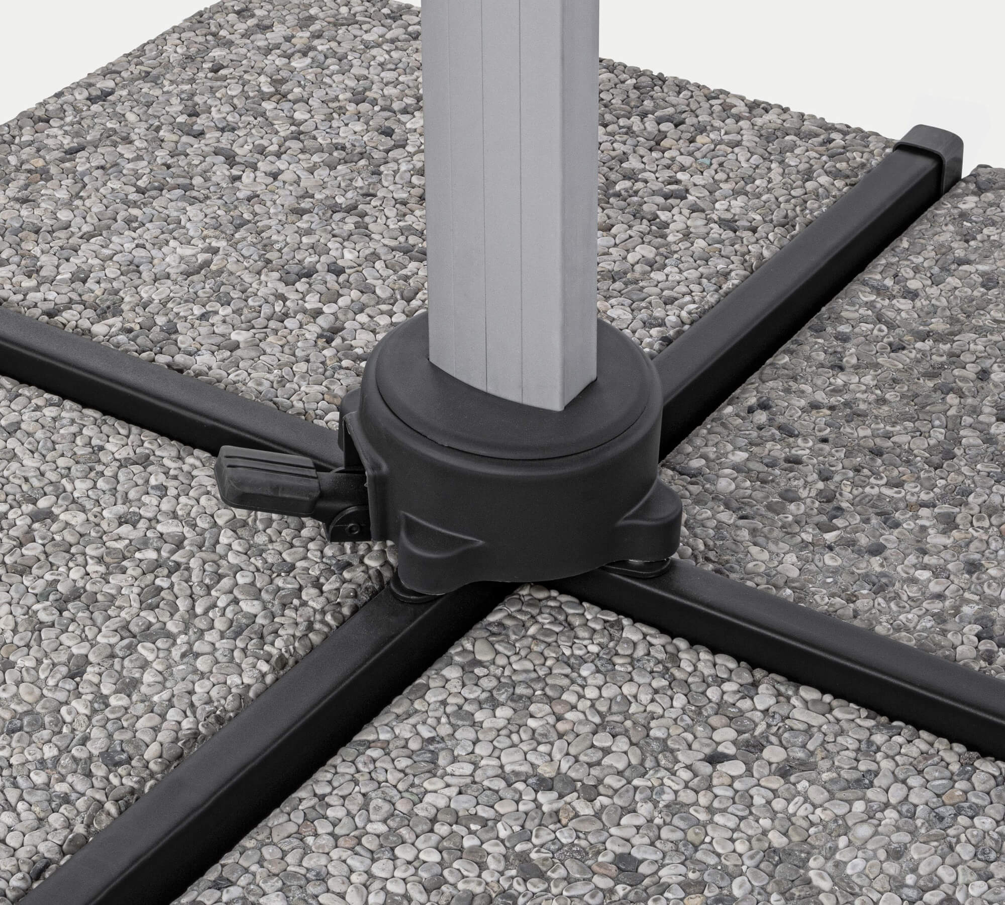 OMBRELLONE BRACCIO INES 3X3 C/LED ANODIZ/GRIGIO