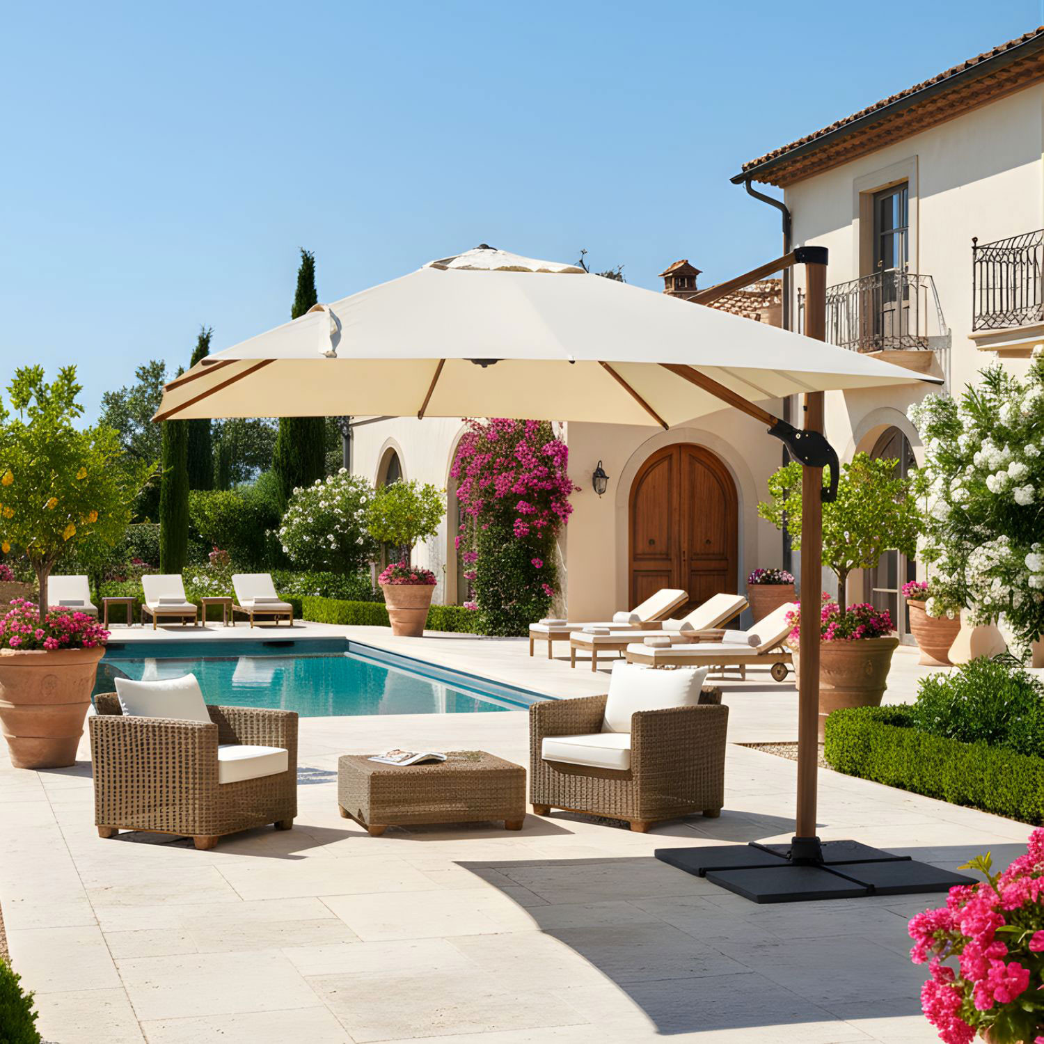 OMBRELLONE BRACCIO ORION 3X3 NATURAL/BEIGE