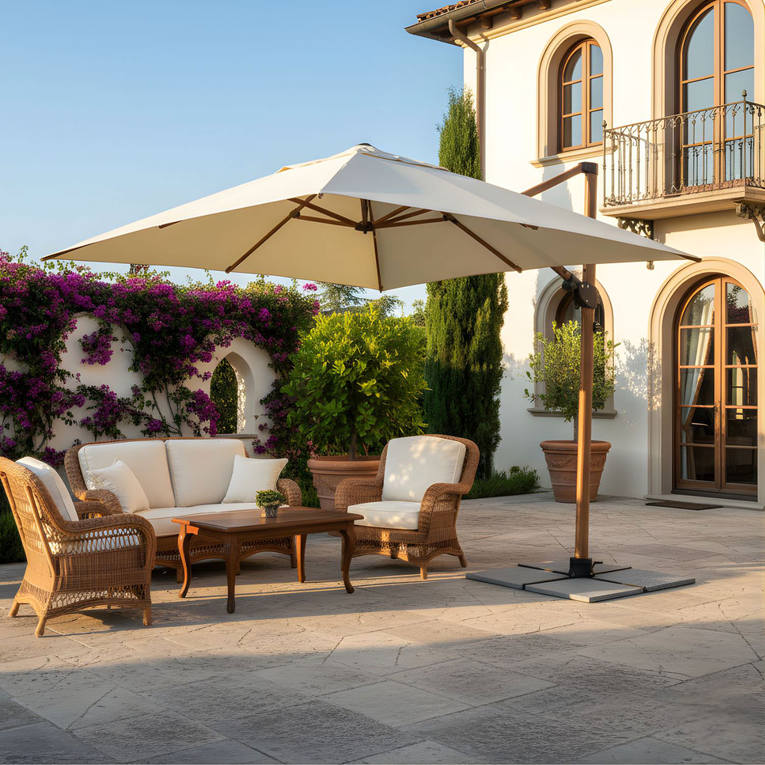 OMBRELLONE BRACCIO ORION 4X4 NATURAL/BEIGE