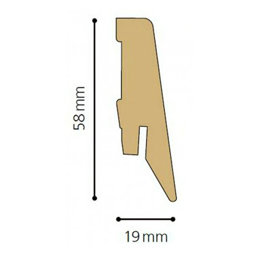 *BATTISCOPA MDF 14X60 H2400 ROVERE GRIGIO 4952