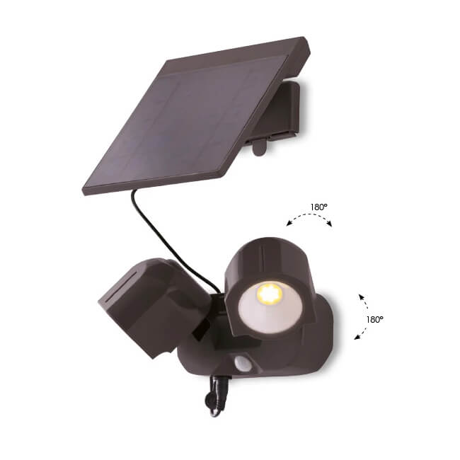 *LAMPADA SOLARE C/SENSORE 2X1.5W 230 LUMEN