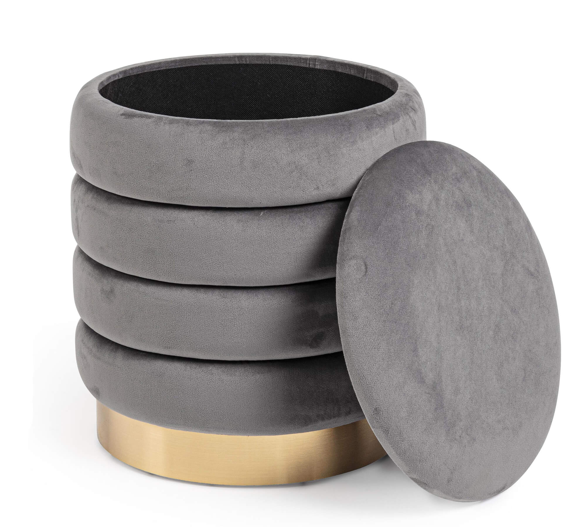 POUF CONTENITORE DARINA D.36 GRIGIO