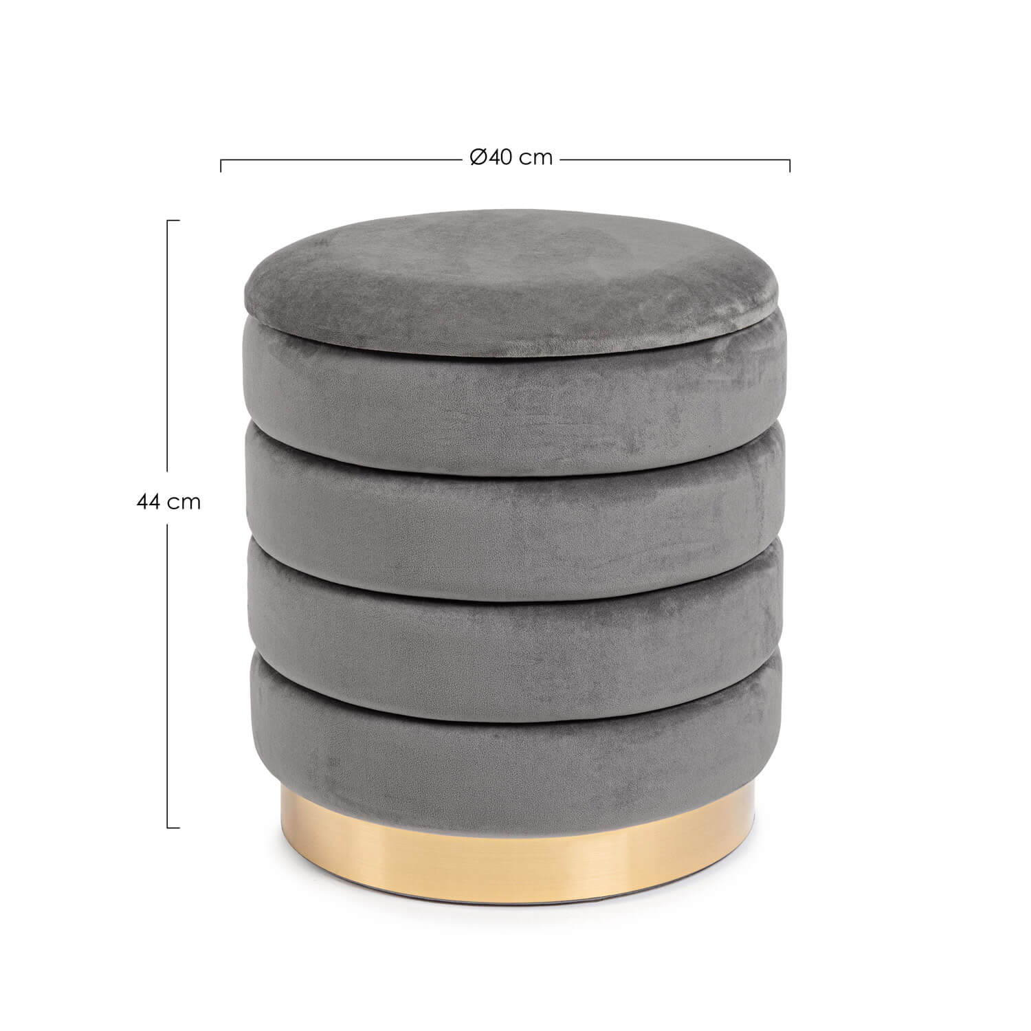 POUF CONTENITORE DARINA D.40 GRIGIO