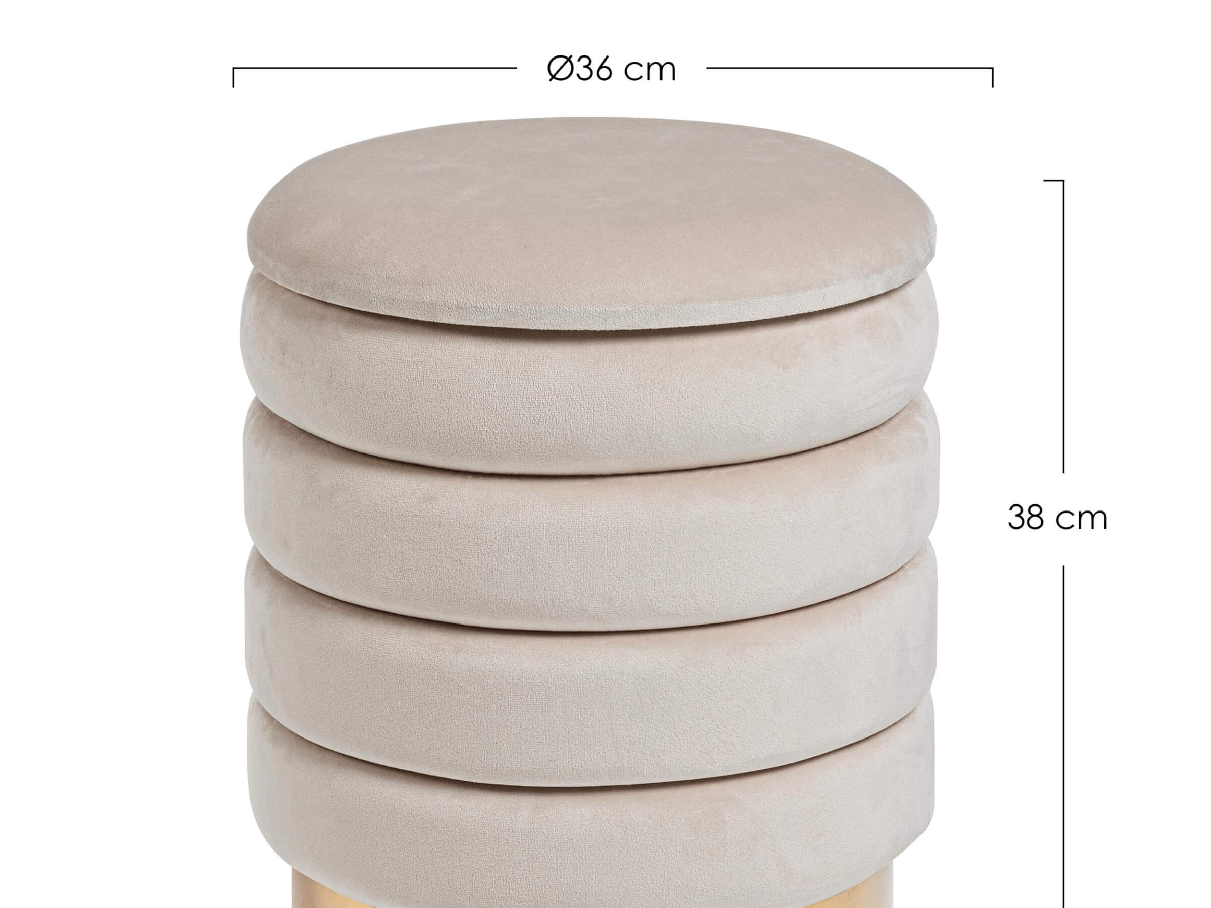 POUF CONTENITORE DARINA D.36 BEIGE