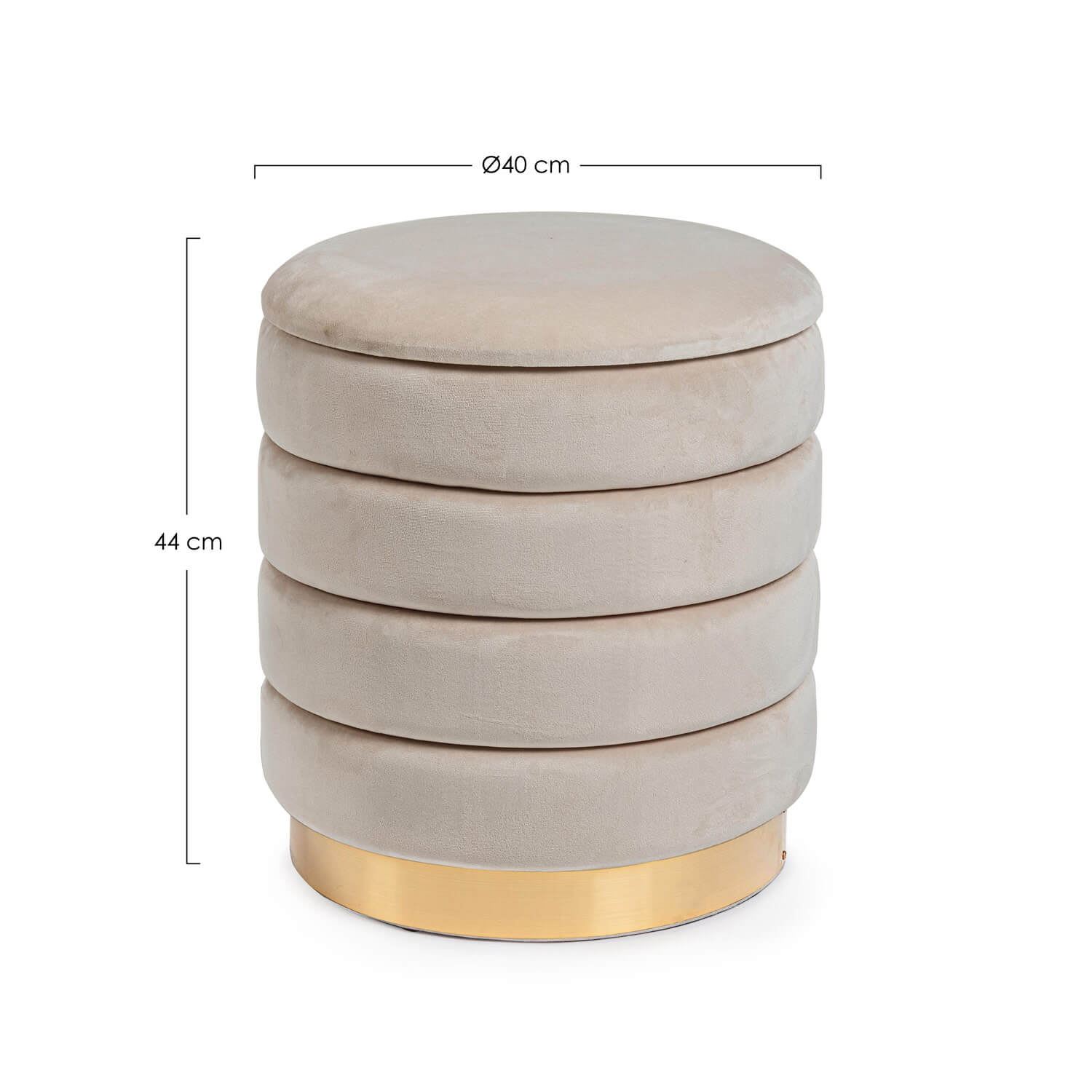 POUF CONTENITORE DARINA D.40 BEIGE