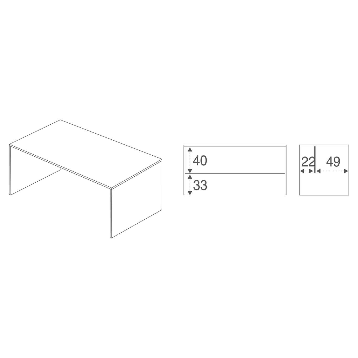 SCRIVANIA CM.150X73 BIANCO FIAMMATO