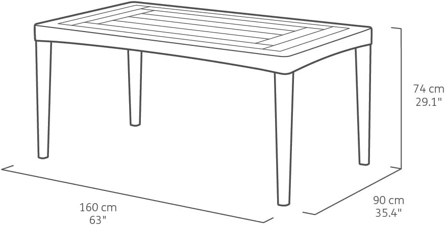 TAVOLO CM.160X90 + 6 POLTRONE CAPPUCCINO