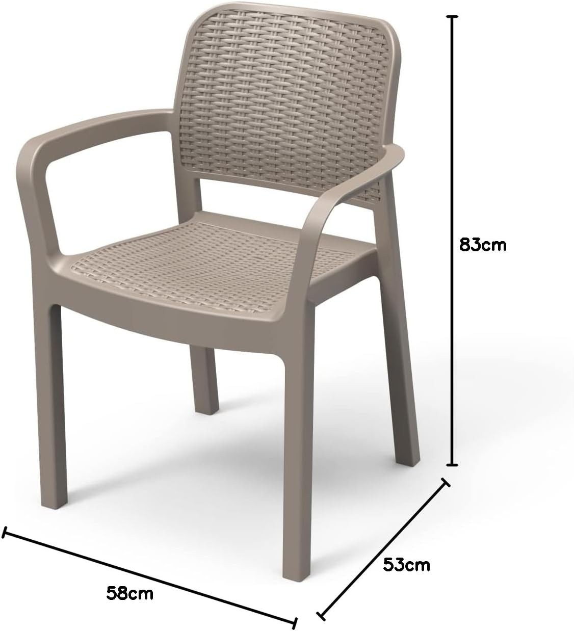 TAVOLO CM.160X90 + 6 POLTRONE CAPPUCCINO
