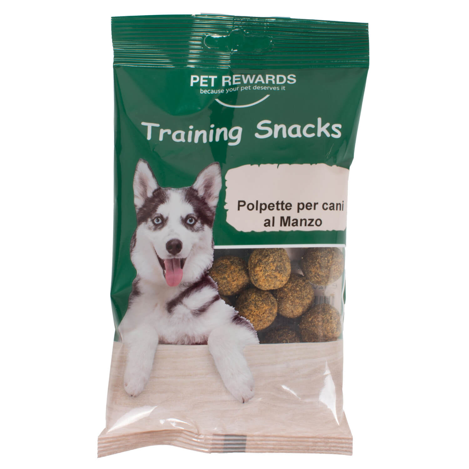 SNACK PET REWARD CANI POLPETTE 120GR.