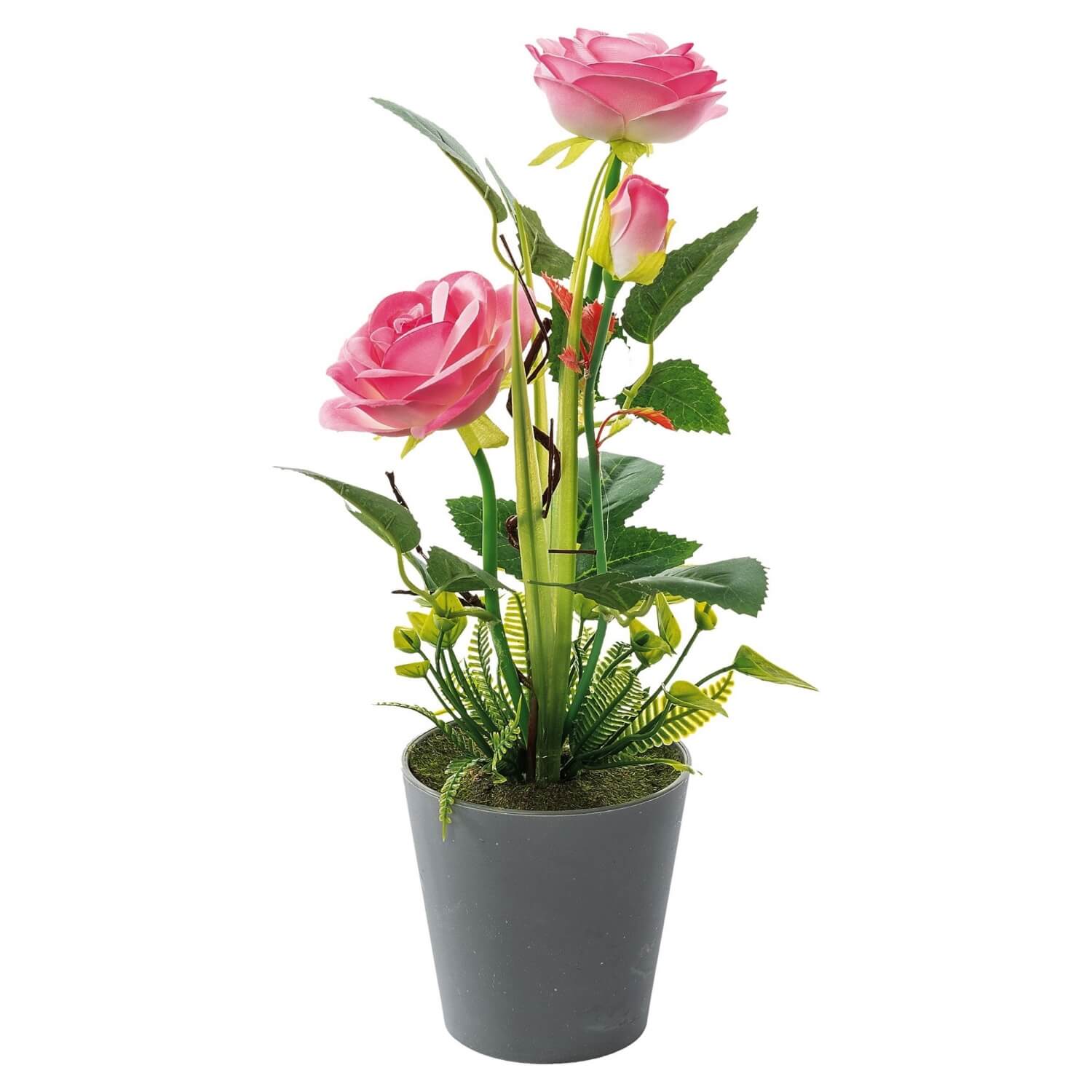 *VASO CON ROSA CM.31 ASS.4 COLORI