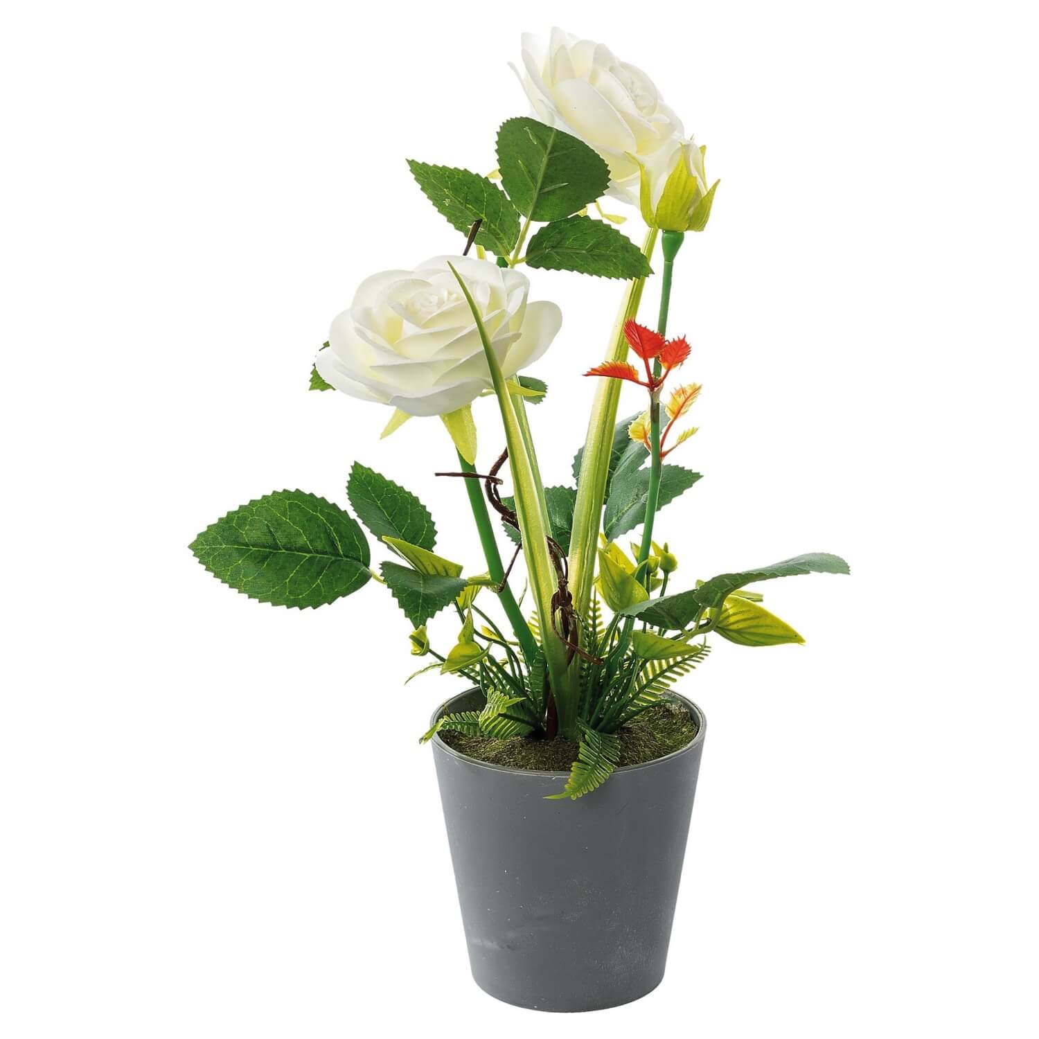 *VASO CON ROSA CM.31 ASS.4 COLORI