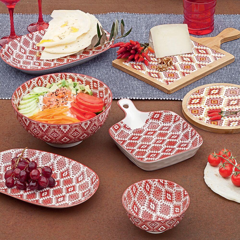 *COCOTTE ETHNIC CM.16X22 ROSSO