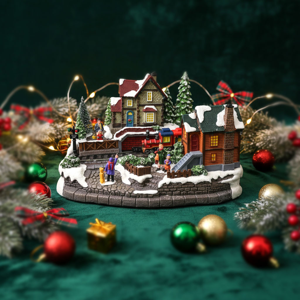 GIOSTRINA STAZIONE C/TRENO MOVIMENTO LUCI&SUONI