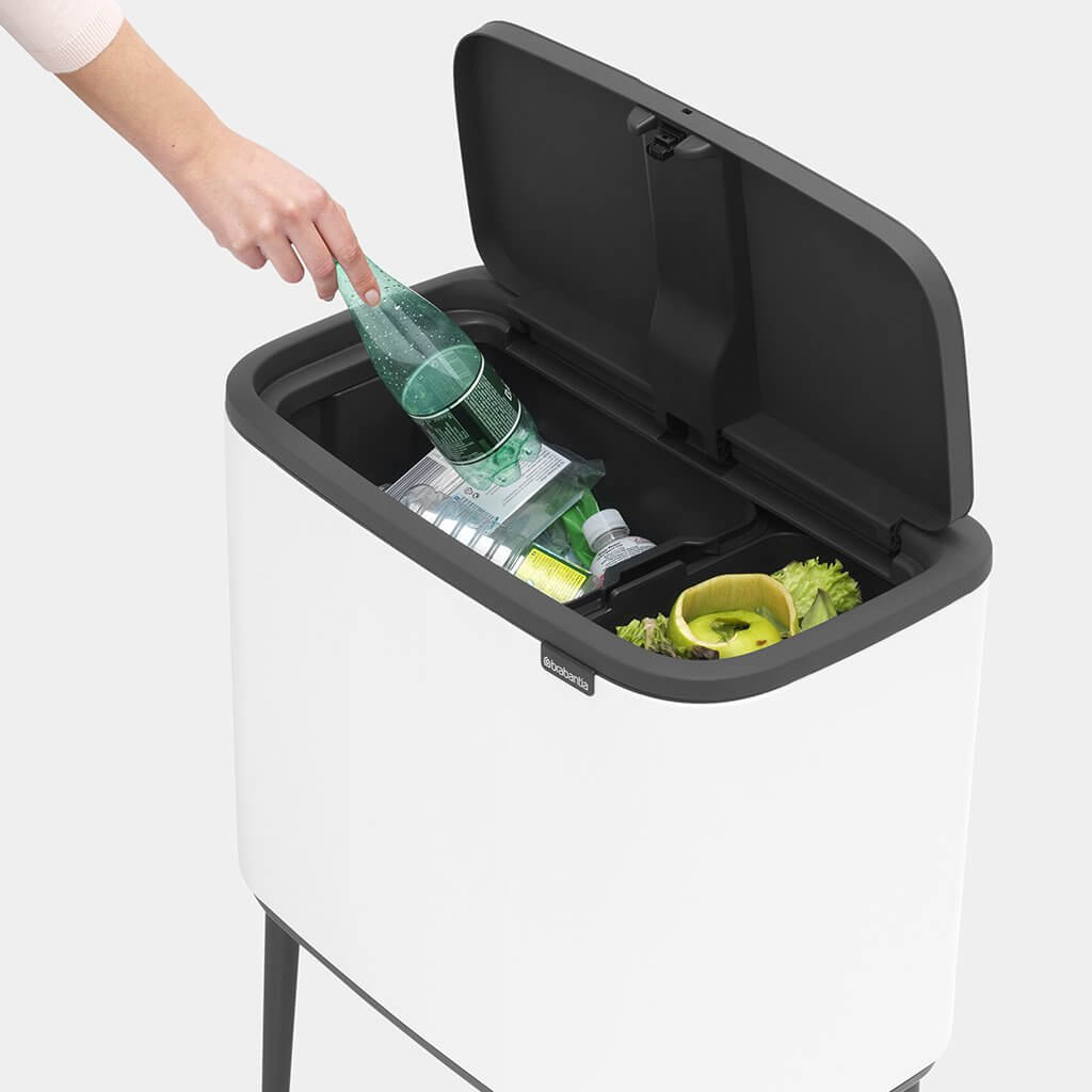 PATTUMIERA BO TOUCH BIN 11+23LT BIANCO