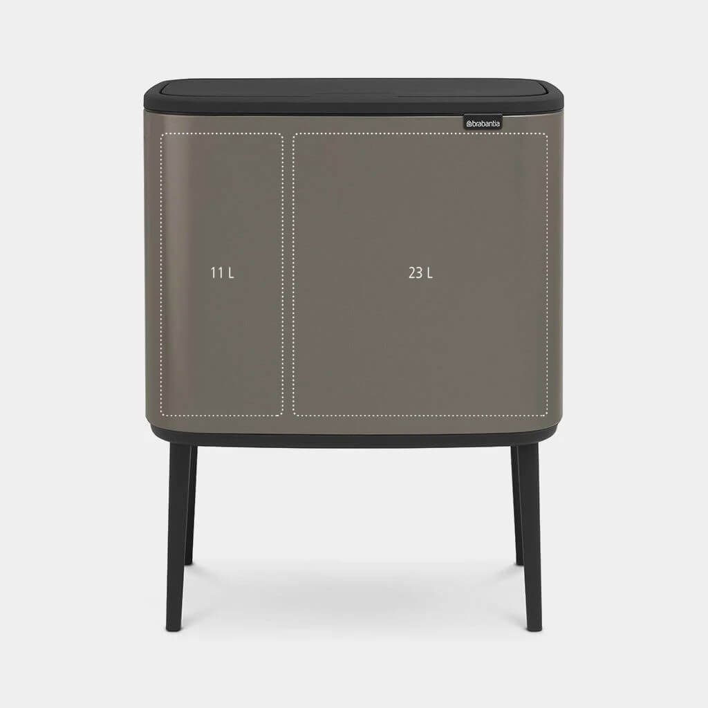 PATTUMIERA BO TOUCH BIN 11+23LT PLATINO