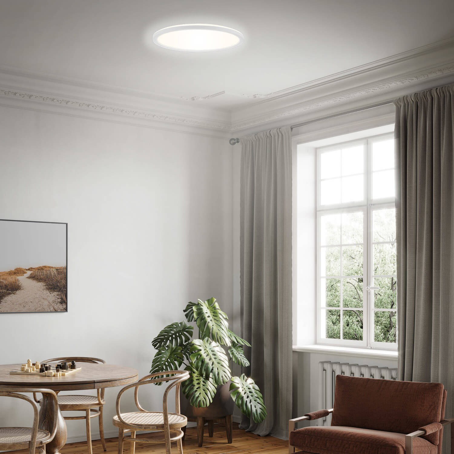 SLIM PLAFONIERA LED RETROILL.D.30 18W BIANCA