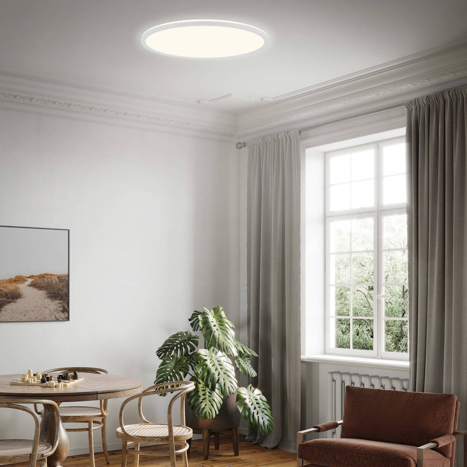 SLIM PLAFONIERA LED RETROILL.D.42 22W B.CA C/TEL.