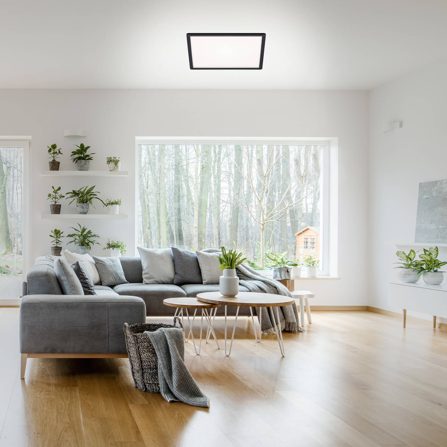 SLIM PALFONIERA LED RETROILL.CM.42X42 18W NERA C/T