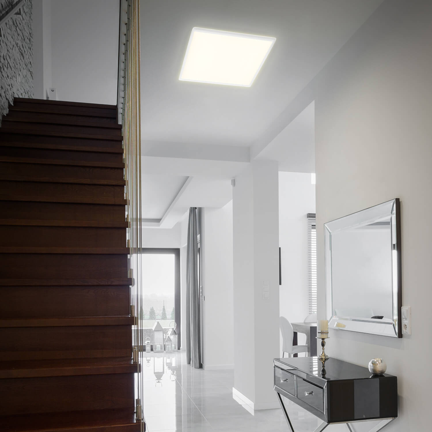 SLIM PLAFONIERA LED RETROILL.CM.42 22W BIANCA C/T.