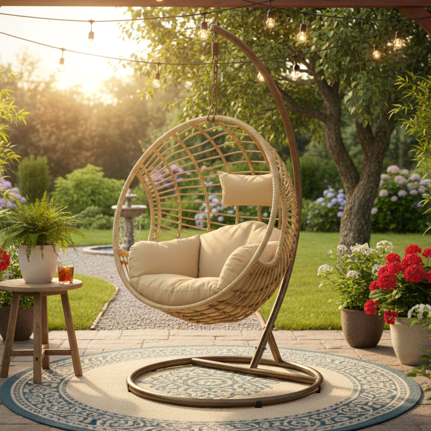 POLTRONA SOSPESA SINGOLA NATURALE