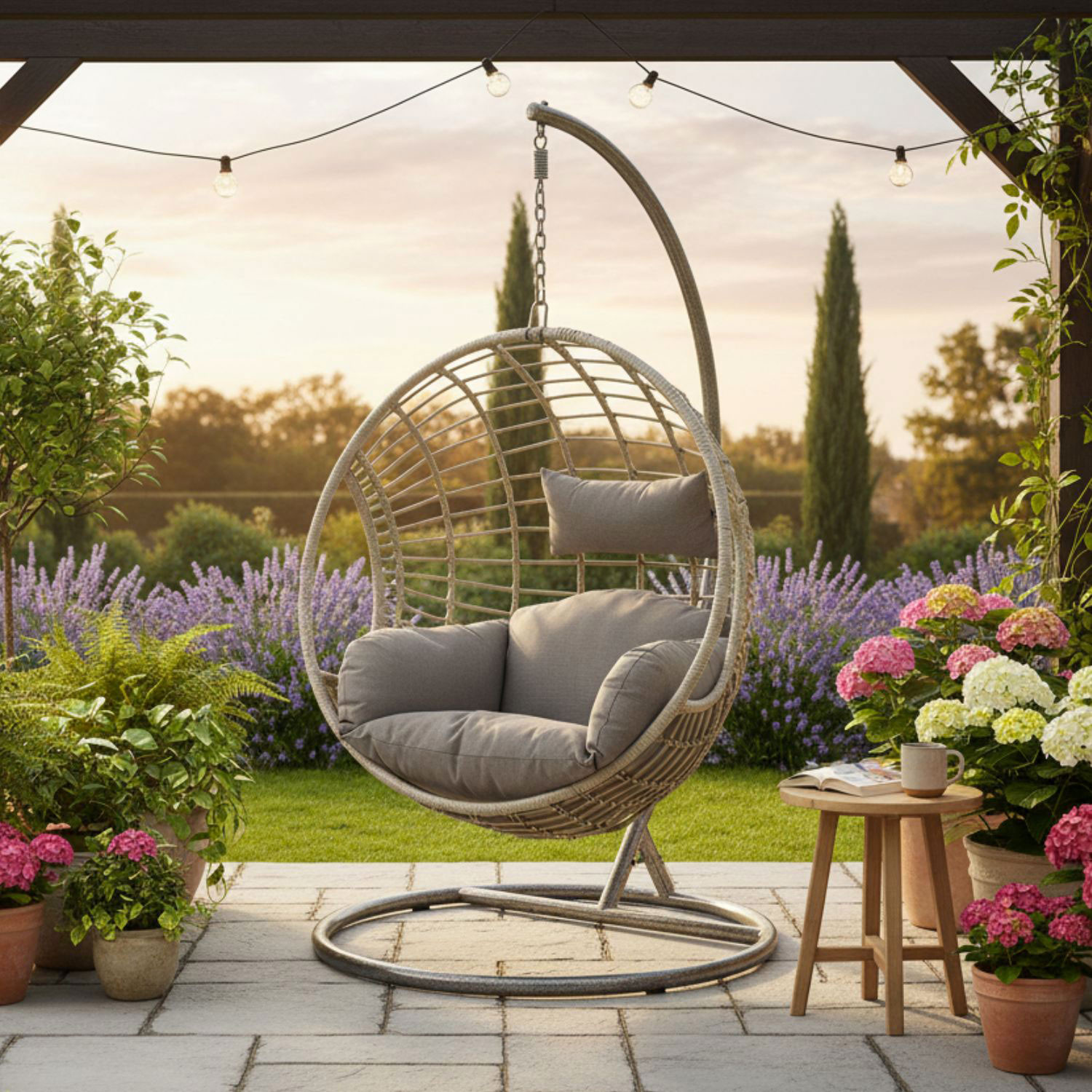 POLTRONA SOSPESA SINGOLA GREY