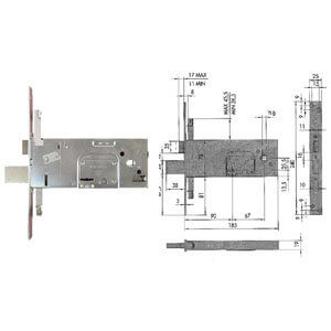 SERRATURA DM TRIPL.FASCIA E90 PZ.12