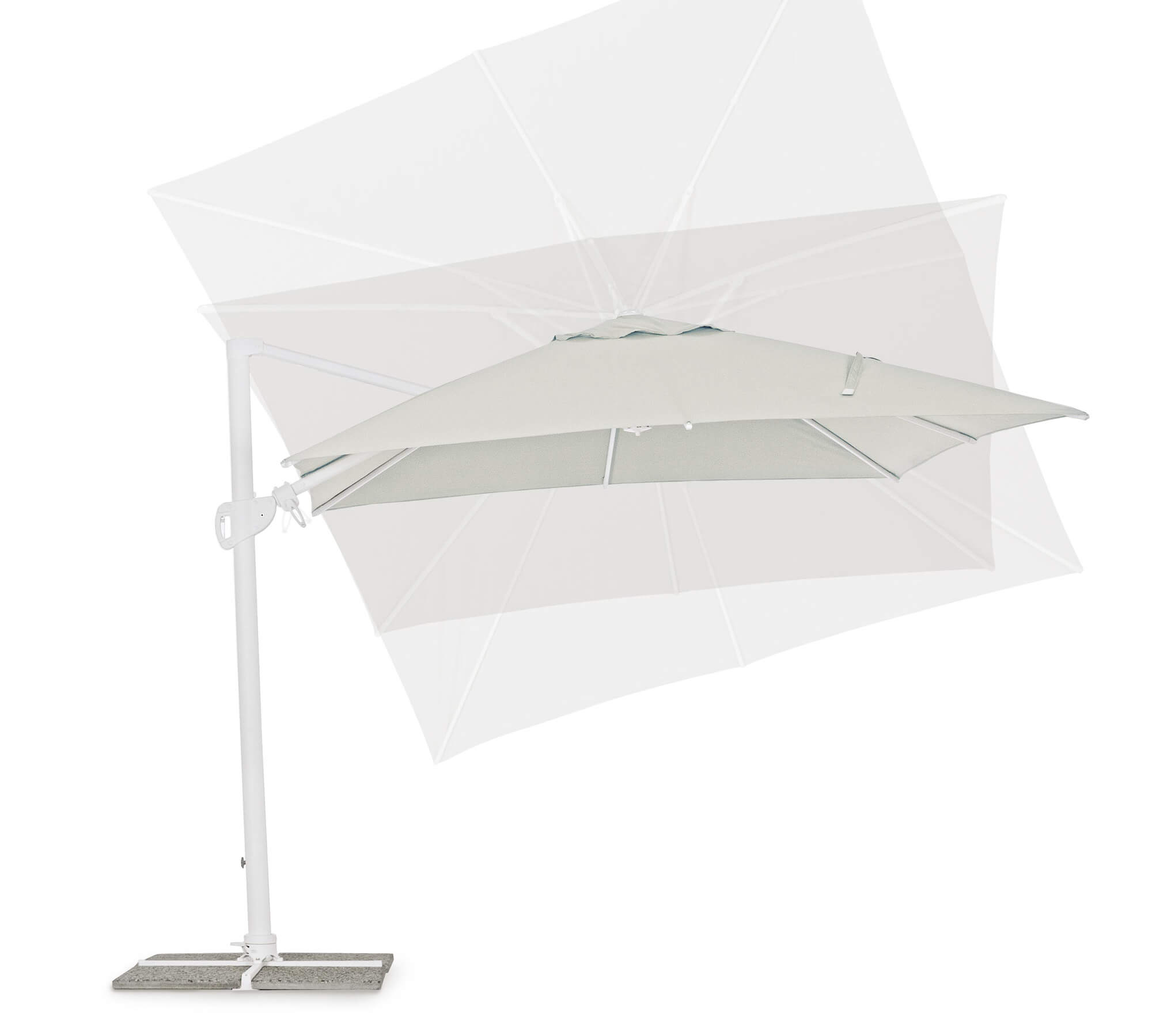 OMBRELLONE BRACCIO EDEN 3X3 BIANCO-NATURALE