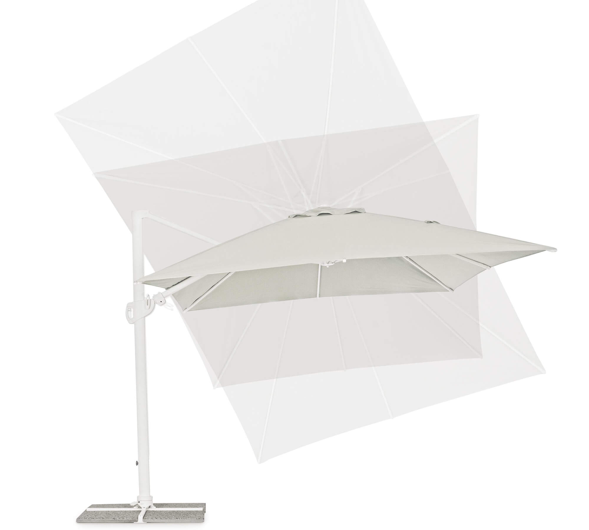 OMBRELLONE BRACCIO EDEN 3X4 BIANCO-NATURALE