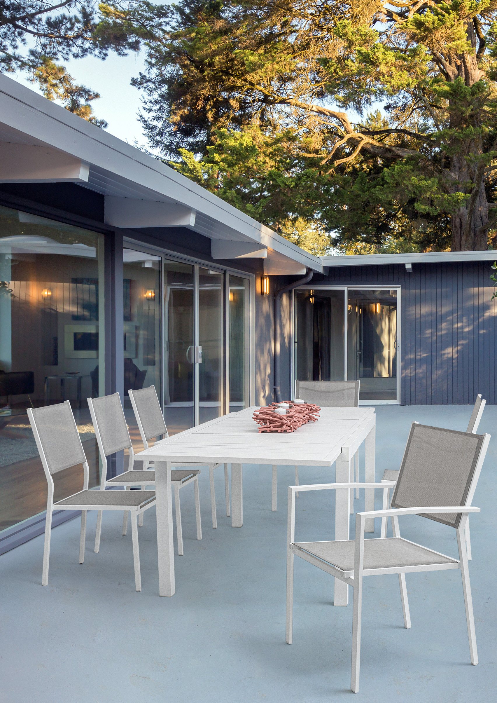 TAVOLO ALL.HILDE CM.160-240X90 BIANCO