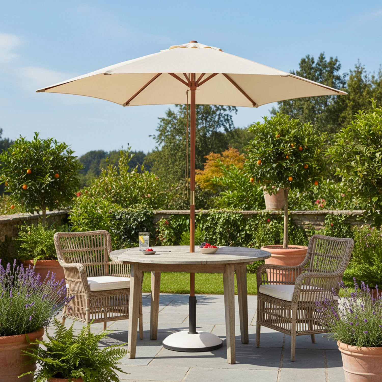 OMBRELLONE LEGNO SYROS DIAM.2.5 NATURALE