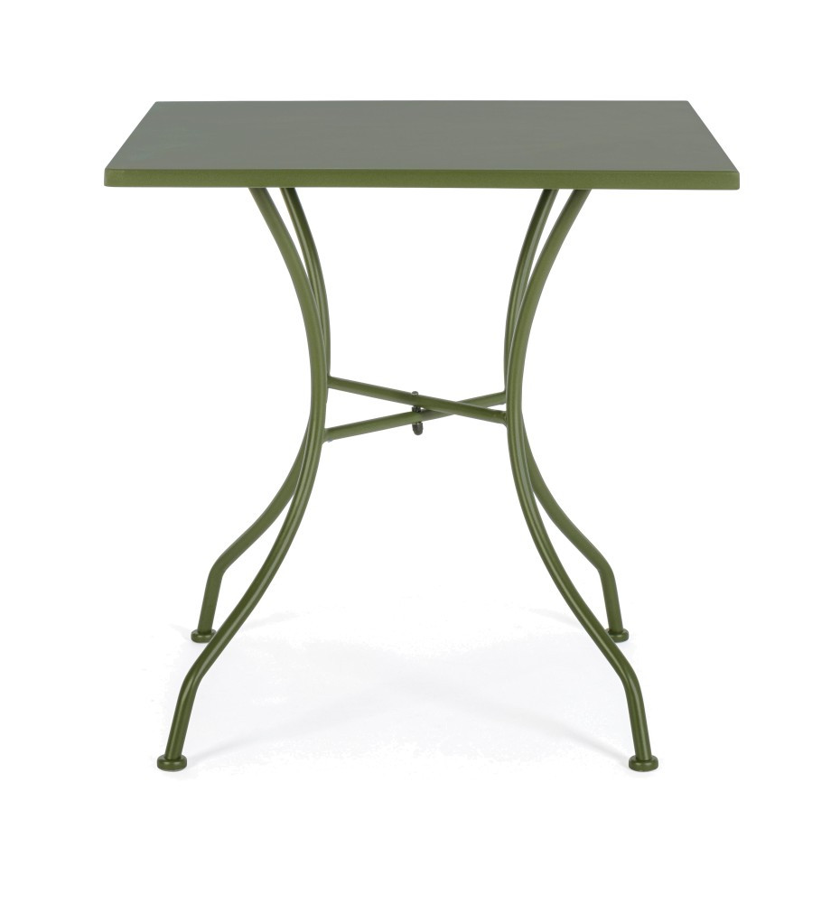 TAVOLO IN FERRO KELSIE 70X70 FOREST