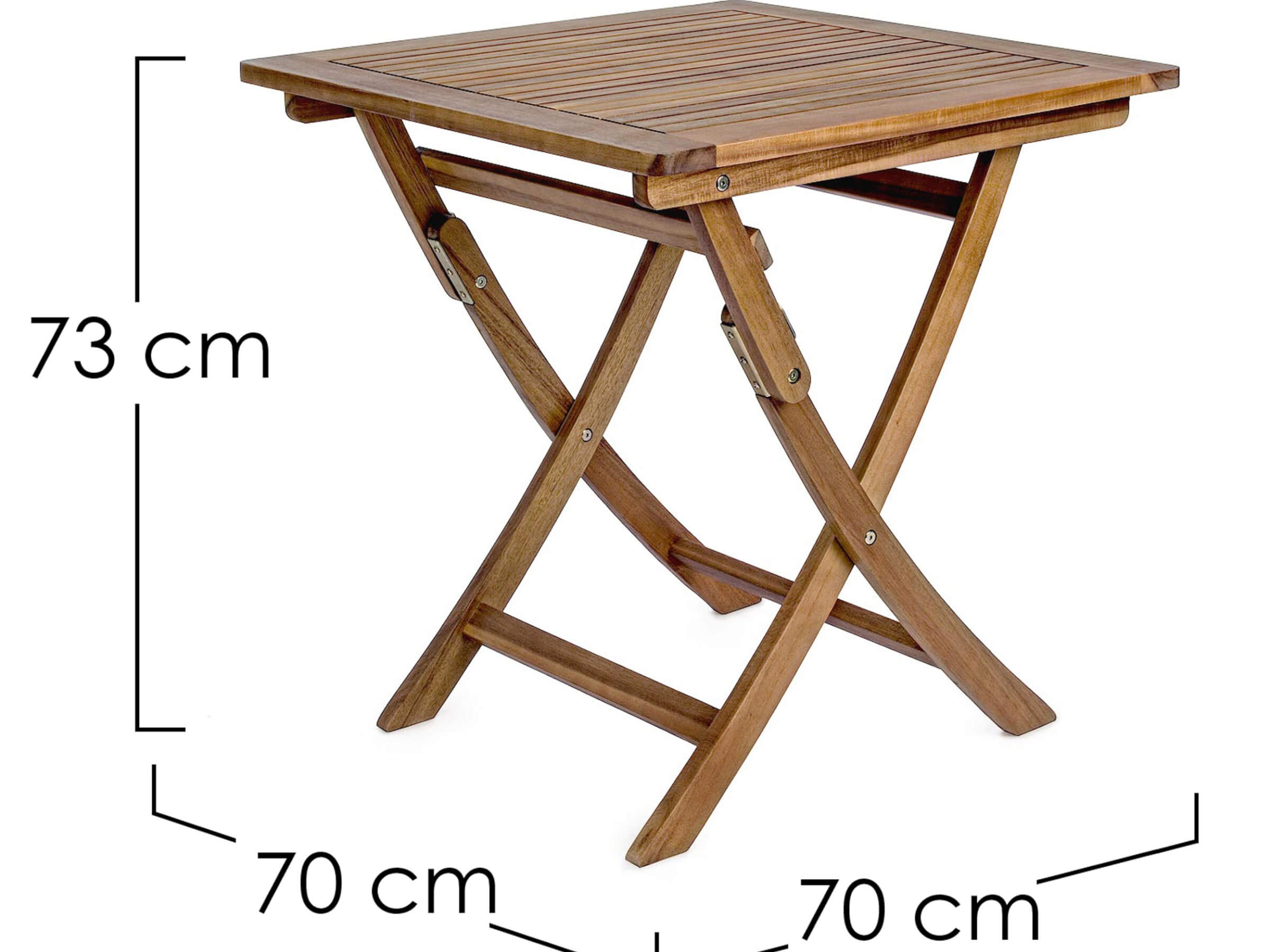 TAVOLO IN LEGNO PIEGHEVOLE CM.70X70