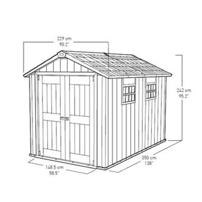 CASETTA OAKLAND7511 GRIGIA CM.230X350 H242