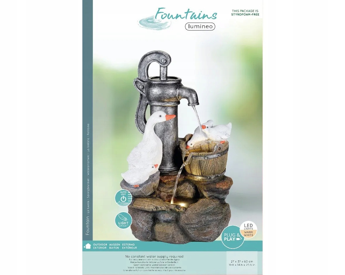 FONTANA DUCK POLIRESINA A LED CM.27 NATURAL