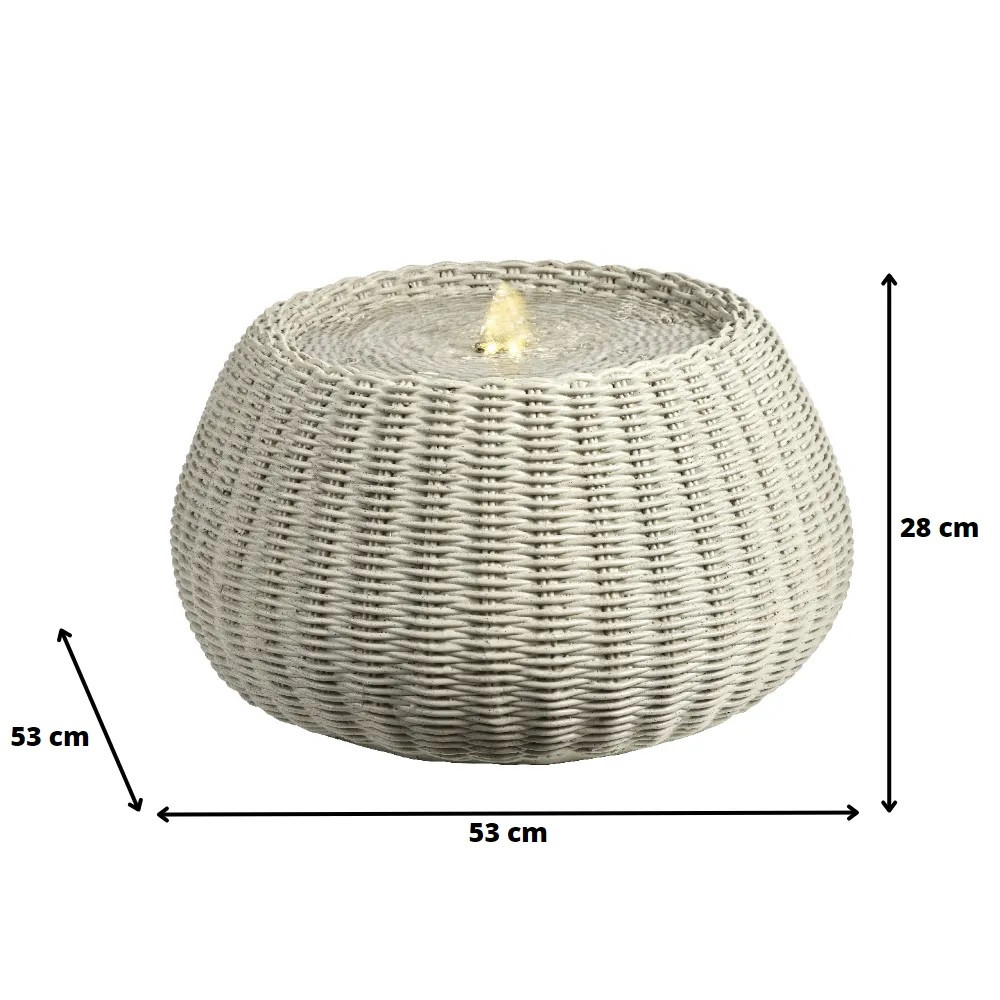 FONTANA POLIRESINA LED D.53X28H BEIGE