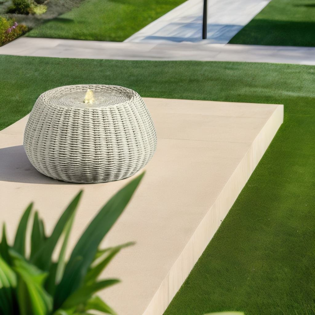 FONTANA POLIRESINA LED D.53X28H BEIGE