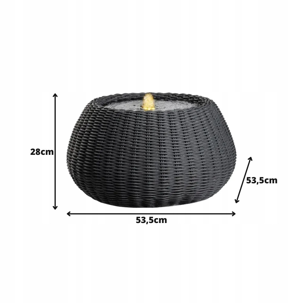 FONTANA SOLARE POLIRESINA D.53X28H ANTRACITE