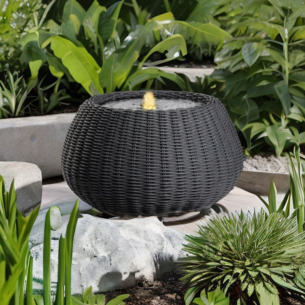 FONTANA SOLARE POLIRESINA D.53X28H ANTRACITE